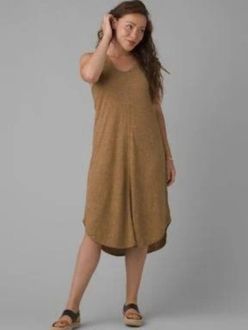 prAna Corrinne Tank Dress in Butterscotch Stripe Size XS/S